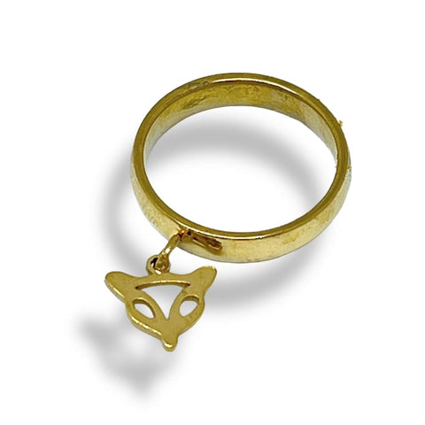 Single road of cz 18kts of gold plated ring