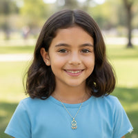 Teddy bear pink crystals set 18k of gold plated chains