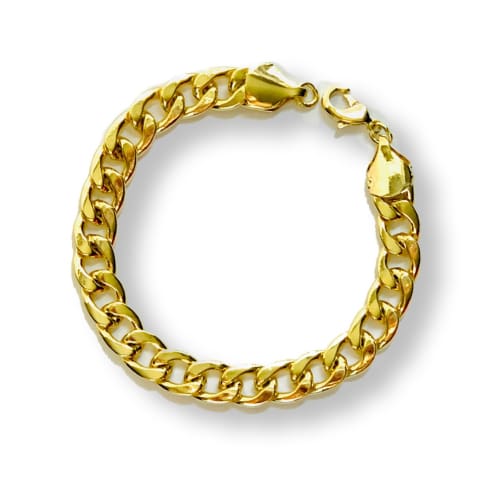 8mm cuban links bracelet in 18k of gold plated bracelets