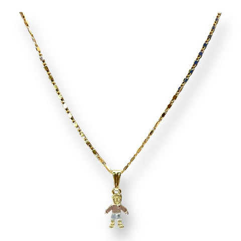 Tri-color filigree cross 18kts of gold plated pendant