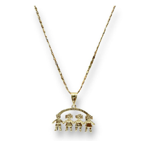 Tri-color filigree cross 18kts of gold plated pendant