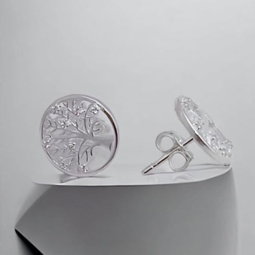 Tree of life sterling.925 silver studs earrings earrings