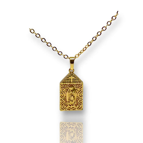 Virgin guadalupe chain necklace in 18k gold filled chains