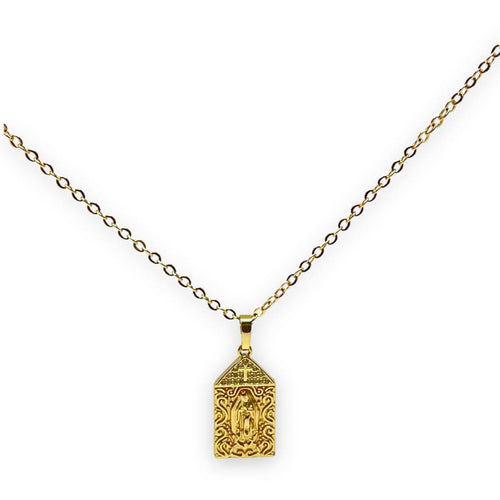 Virgin guadalupe chain necklace in 18k gold filled chains