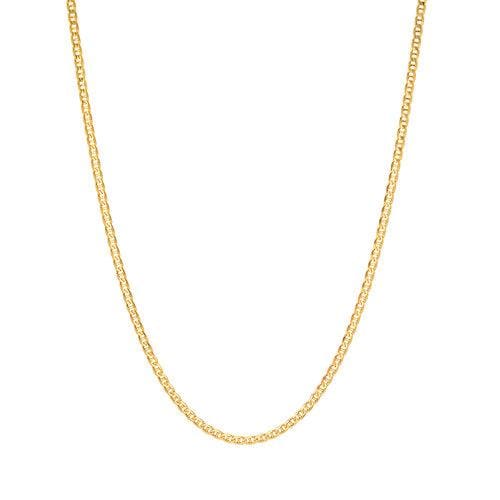 1.3mm mariner link 18kts of gold plated 20 chains