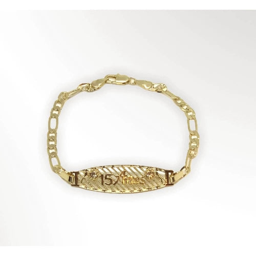 15 anos bracelet in 14kts of gold plated 7.5 bracelets