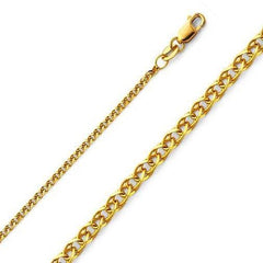 2mm wheat spiga 18k gold plated chain chains