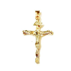 2x1 crucifix silver and 18kts of gold plated pendant charm charms