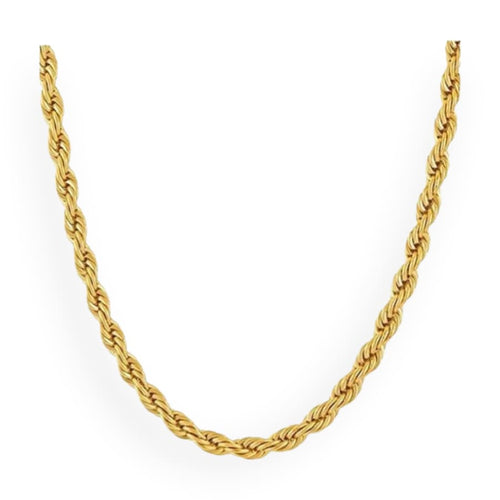 3mm rope chain 18kts of gold plated chains