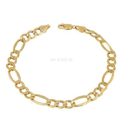 5mm concavo figaro 18k gold plated chain 8.5 bracelet chains