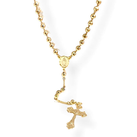 Gold tone rosary 18kts of gold plated