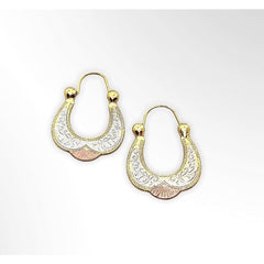 Africa hoop earrings in 18kts of gold plated