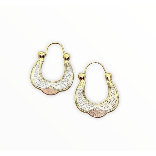 Africa hoop earrings in 18kts of gold plated