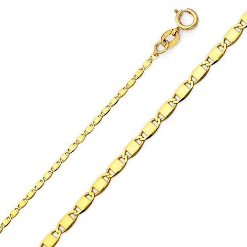 Anchor flat 2mm 18kts gold plated chain 16 chains