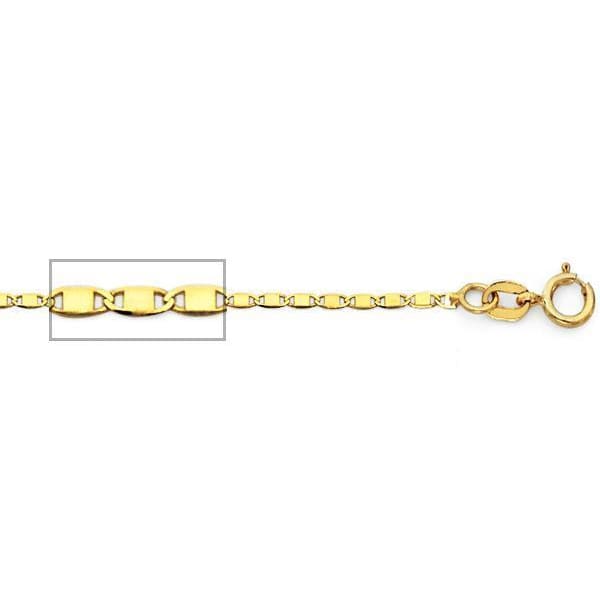 Anchor flat 2mm 18kts gold plated chain chains