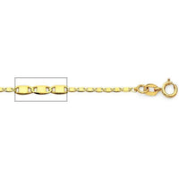 Anchor flat 2mm 18kts gold plated chain chains