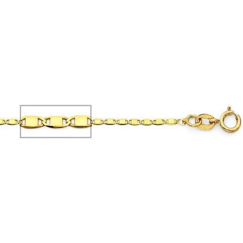 Anchor flat 2mm 18kts gold plated chain chains