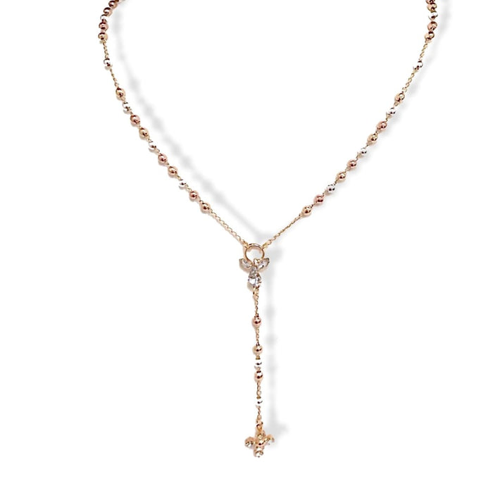 Angel rosary triccolor 18kts of gold plated 20 rosaries