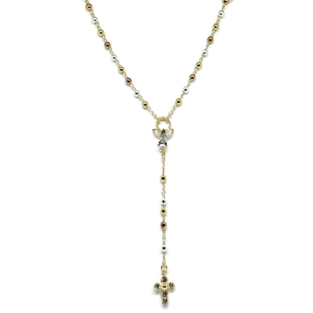Angel rosary triccolor 18kts of gold plated 20 rosaries