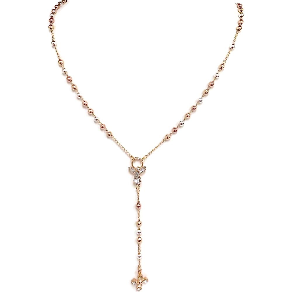 Angel rosary triccolor 18kts of gold plated 20 rosaries