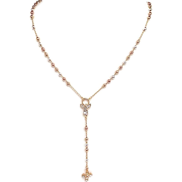 Angel rosary triccolor 18kts of gold plated 20 rosaries