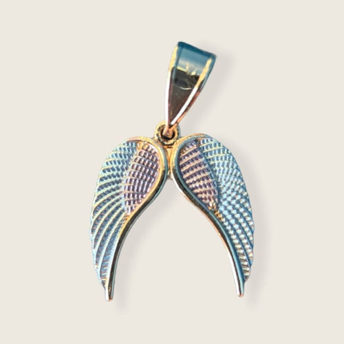 Angel wings pendant three tones in 18kts of gold plated charms