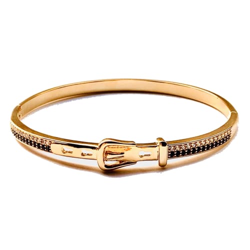 Belt bangle / cuff 18kts of gold plated bracelet