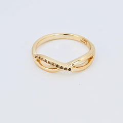 Beyond infinity ring 14kts of gold plated 6 rings