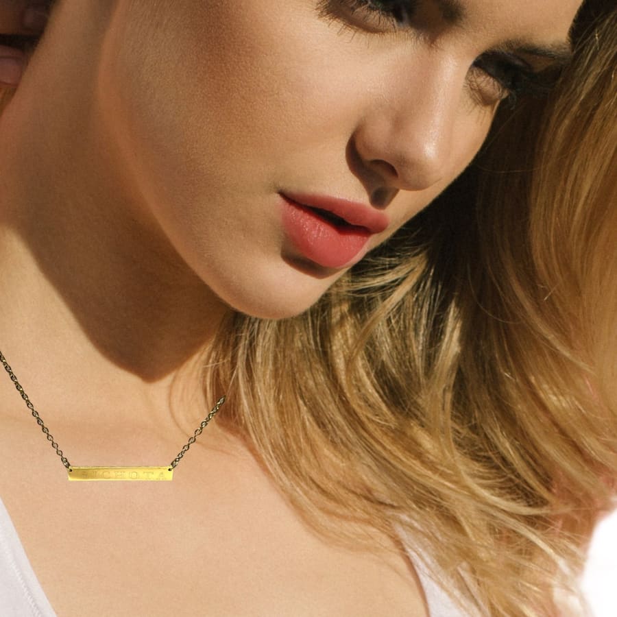 Bichota custom id - necklace 18kts gold plated charms