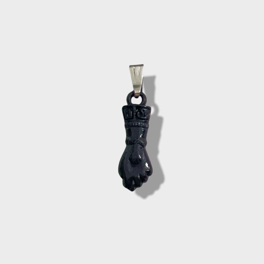 Black figa hand pendant silver one charms & pendants