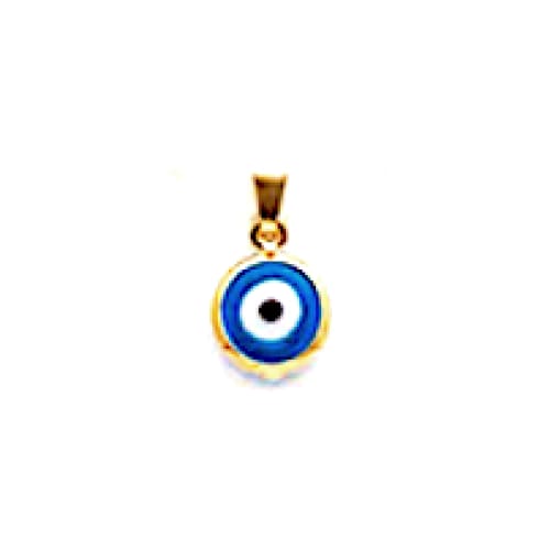 Blue evil eye pendant 18kts gold plated charms