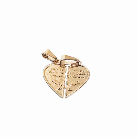 Broken heart 18k of. Gold. Plated pendant