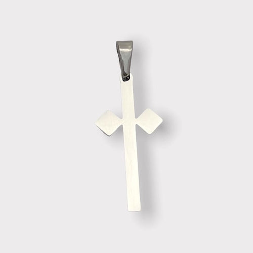 Budded cross stainless steel pendant. Charms & pendants