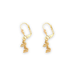 Butterflies lever - back 18k of gold plated earrings earrings