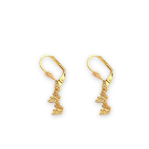 Butterflies lever-back 18k of gold plated earrings earrings