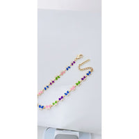 Butterflies multicolors anklet 18kts of gold plated anklet