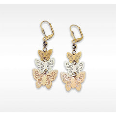 Butterfly earrings in gold plated