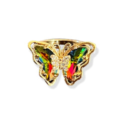 Butterfly spinning ring in 18k of gold plated rings