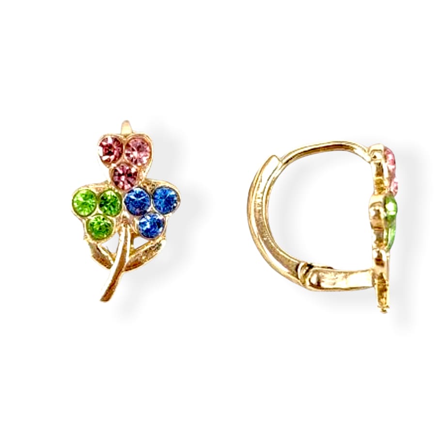Caitlyn multicolor flower earrings in 18k of gold plated earrings