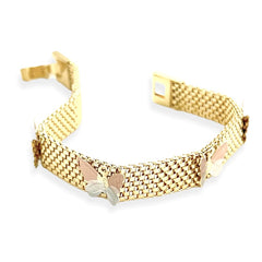Cali 3d butterfly mesh bracelet 18k of gold plated bracelets