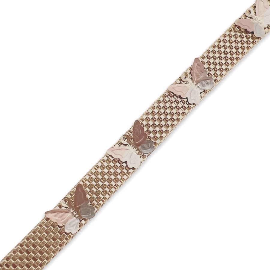 Cali 3d butterfly mesh bracelet 18k of gold plated bracelets