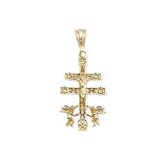 Caravaca cross pendant in 18k of gold layering charms & pendants