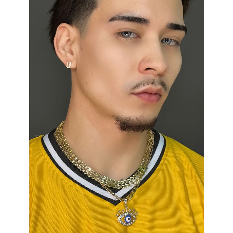 Chevron chain in 14k of gold layered necklaces