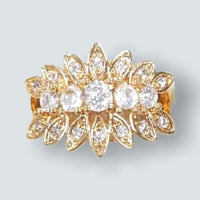 Clear stones ring in 18k of gold plated rings