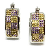 Clipper cz silver plated hoops earrings earrings