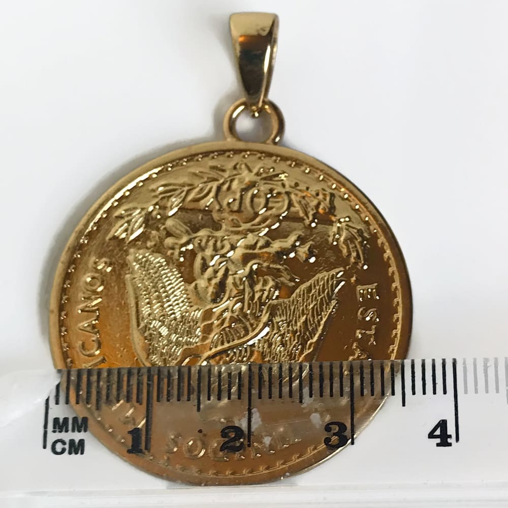 Coin pendant 50 pesos angel mexican 35mm centenario charm charms & pendants