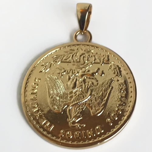 Coin pendant 50 pesos angel mexican 35mm centenario charm charms & pendants