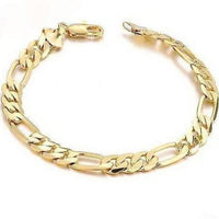 Concave figaro 10mm 18k gold plated chain 8.5 bracelet chains