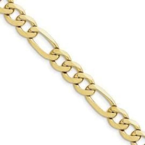 Concave figaro 10mm 18k gold plated chain chains