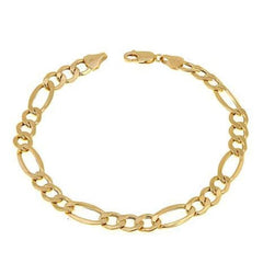 Concavo figaro 6mm 18k gold plated chain 8.5’ bracelet chains